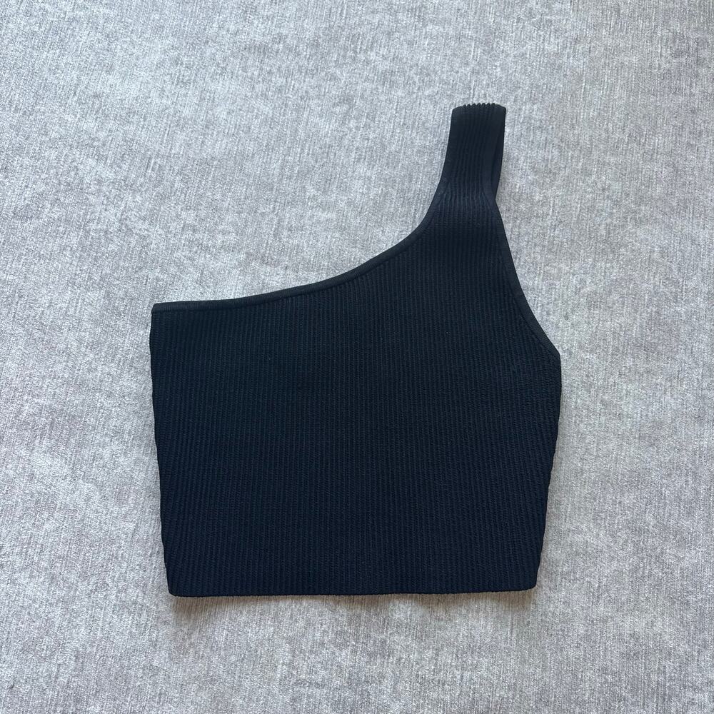 Aritzia Babaton sculpt knit One shoulder Tank